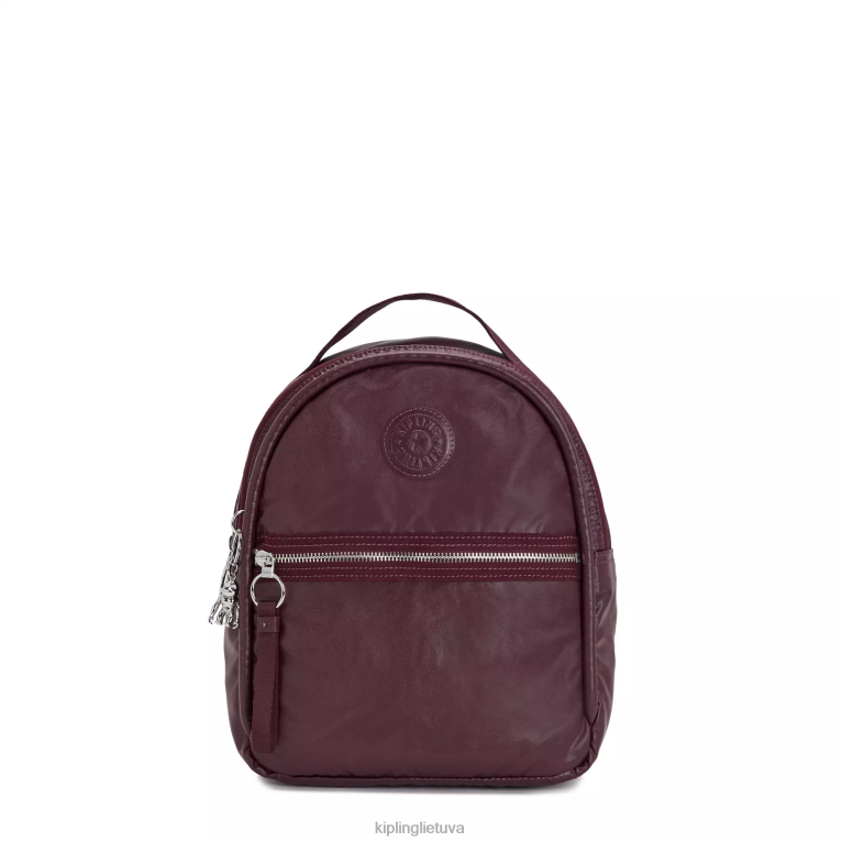 "maišeliai" kae metalinė kuprinė 22V8R386 Kipling moterys bordo lakas metalinis