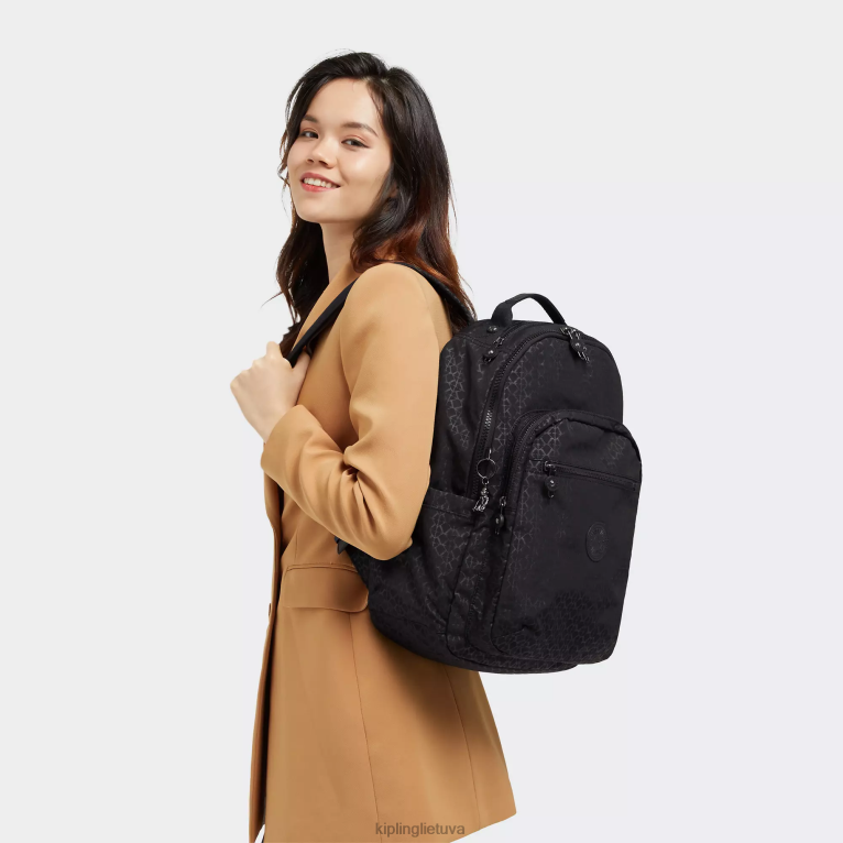 \"maišeliai\" Seoul didelė spausdinta 15 colių nešiojamojo kompiuterio kuprinė 22V8R369 Kipling moterys parašas įspaustas