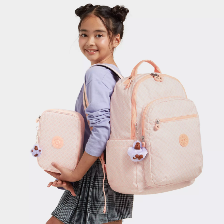 \"maišeliai\" Seoul didelė spausdinta 15 colių nešiojamojo kompiuterio kuprinė 22V8R467 Kipling moterys mergaitiška plytelė