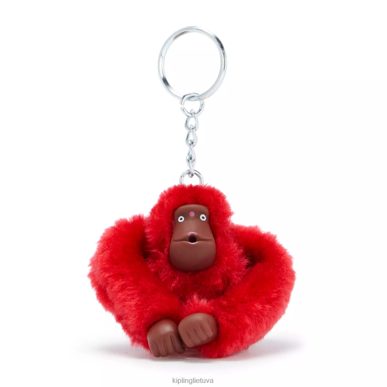 priedai Sven Monkey raktų pakabukas 22V8R690 Kipling moterys vyšnių tonas