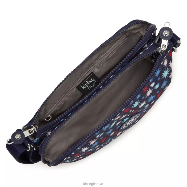 \"maišeliai\" Bodyd margintas crossbody krepšys 22V8R219 Kipling moterys funky žvaigždės