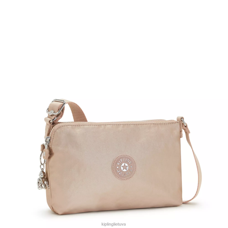 \"maišeliai\" Boyd metalinis crossbody krepšys 22V8R211 Kipling moterys auksinis žavesys metalinis