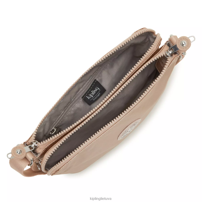 \"maišeliai\" Boyd metalinis crossbody krepšys 22V8R211 Kipling moterys auksinis žavesys metalinis