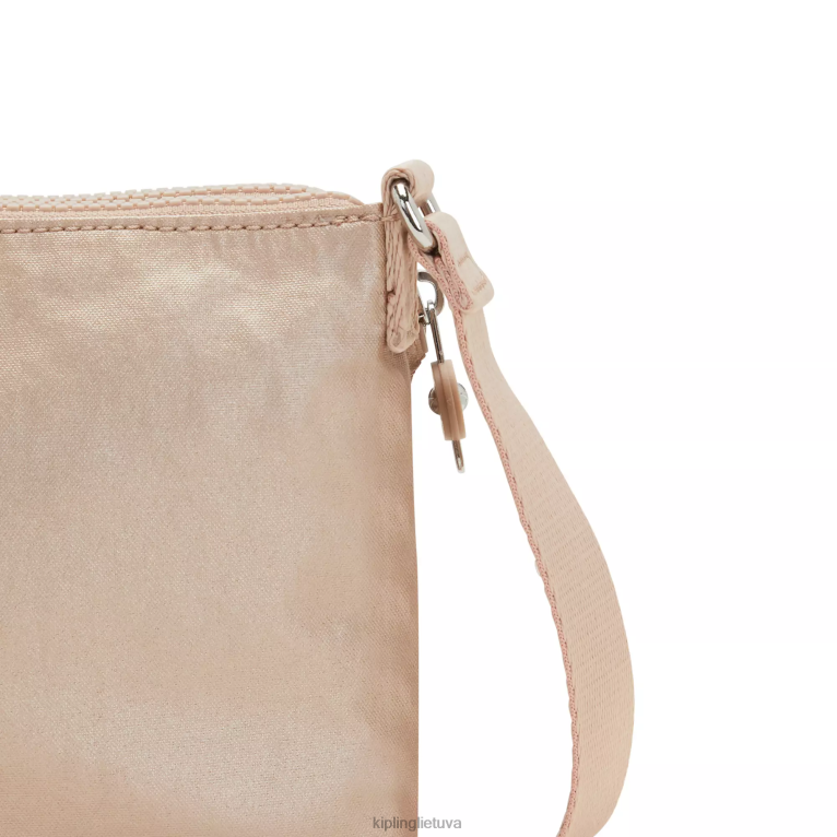 \"maišeliai\" Boyd metalinis crossbody krepšys 22V8R211 Kipling moterys auksinis žavesys metalinis