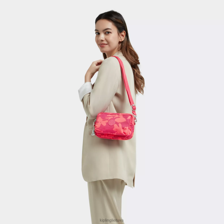 \"maišeliai\" abanu multi printed kabrioletas crossbody bag 22V8R320 Kipling moterys koralų gėlė