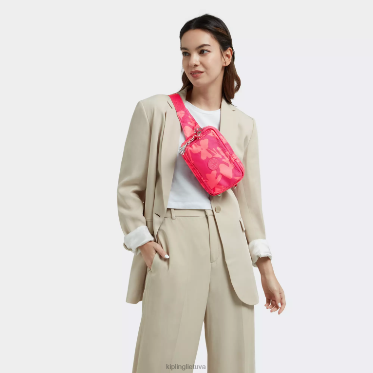 \"maišeliai\" abanu multi printed kabrioletas crossbody bag 22V8R320 Kipling moterys koralų gėlė