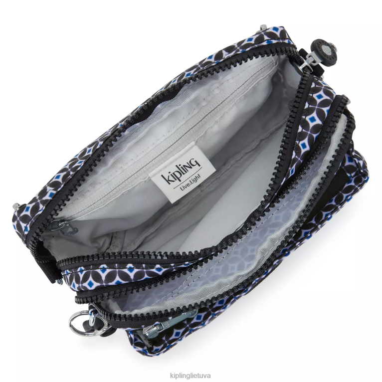 \"maišeliai\" abanu multi printed kabrioletas crossbody bag 22V8R322 Kipling moterys juoda plytelė