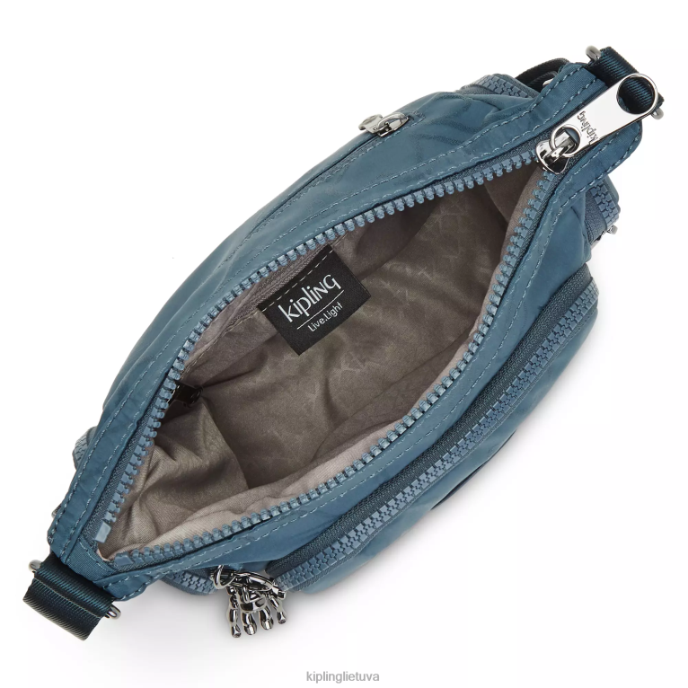 \"maišeliai\" gabbie mini margintas crossbody krepšys 22V8R102 Kipling moterys naktinė pilka