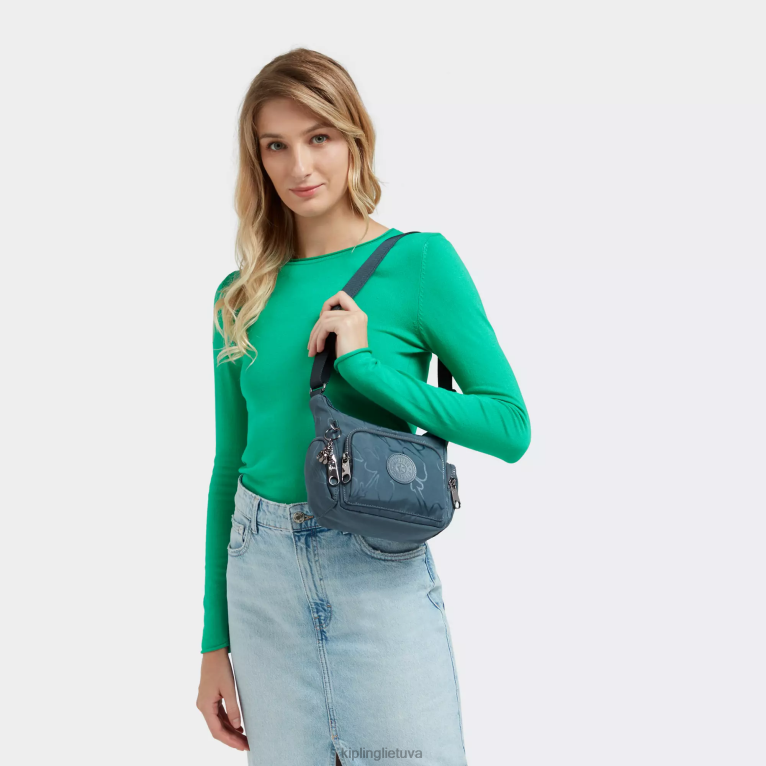 \"maišeliai\" gabbie mini margintas crossbody krepšys 22V8R102 Kipling moterys naktinė pilka
