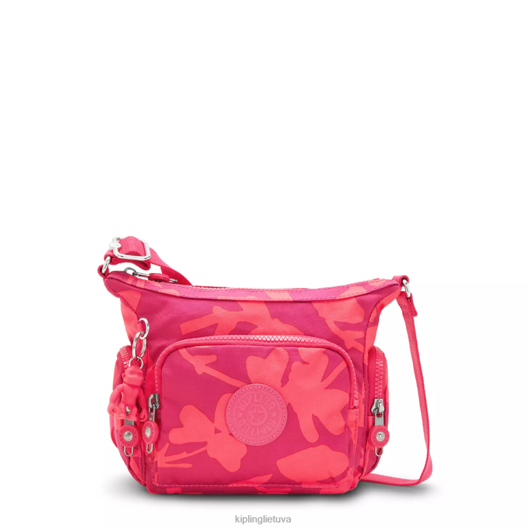 "maišeliai" gabbie mini margintas crossbody krepšys 22V8R138 Kipling moterys koralų gėlė