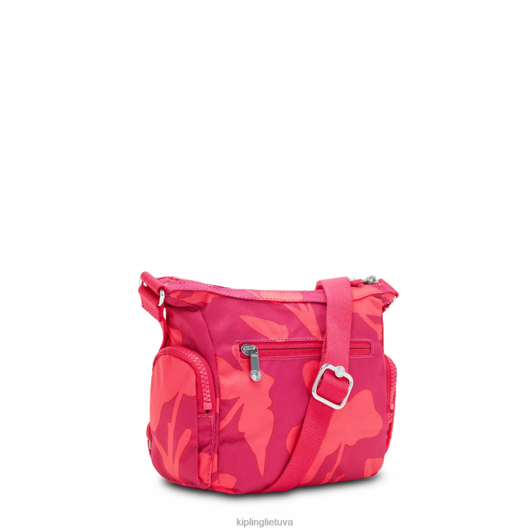 \"maišeliai\" gabbie mini margintas crossbody krepšys 22V8R138 Kipling moterys koralų gėlė