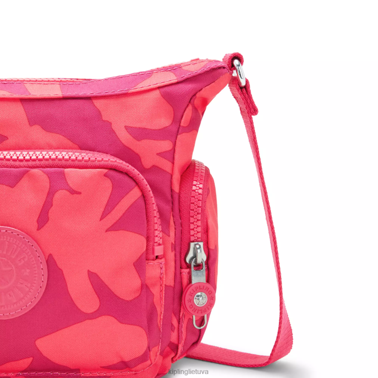 \"maišeliai\" gabbie mini margintas crossbody krepšys 22V8R138 Kipling moterys koralų gėlė