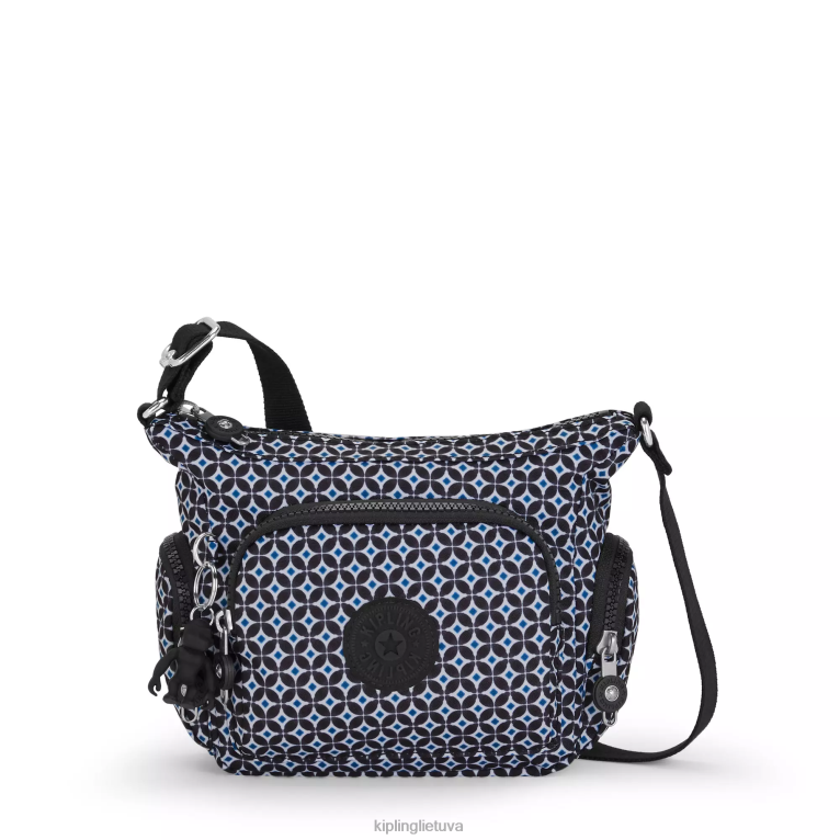 "maišeliai" gabbie mini margintas crossbody krepšys 22V8R140 Kipling moterys juoda plytelė