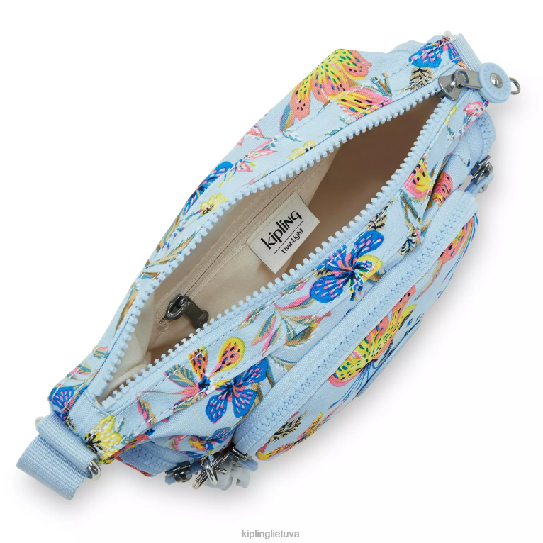 \"maišeliai\" gabbie mini margintas crossbody krepšys 22V8R141 Kipling moterys laukinės gėlės