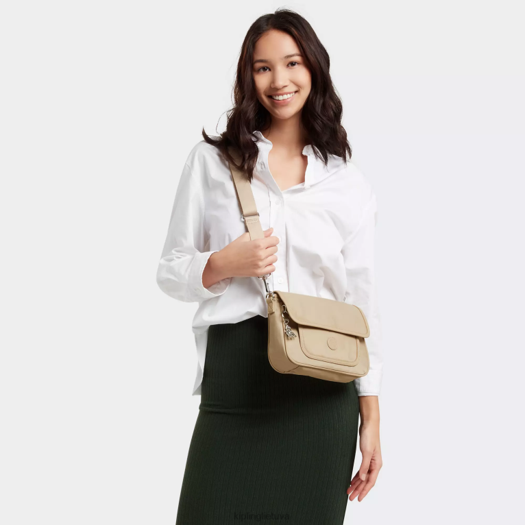 \"maišeliai\" inaki mažas crossbody krepšys 22V8R180 Kipling moterys natūrali smėlio spalvos