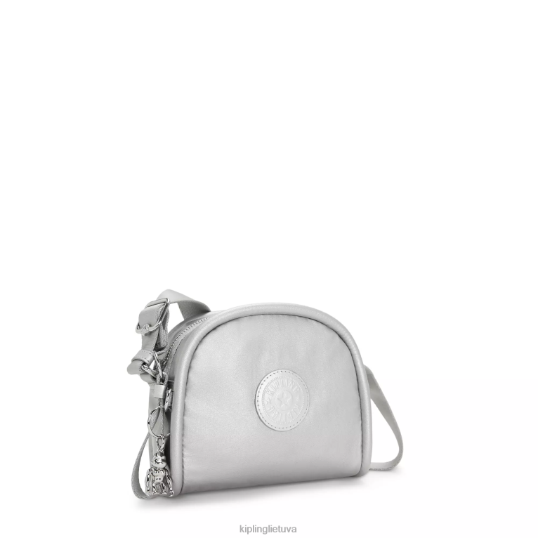 \"maišeliai\" jesper metalinis crossbody krepšys 22V8R205 Kipling moterys šviesus metalas