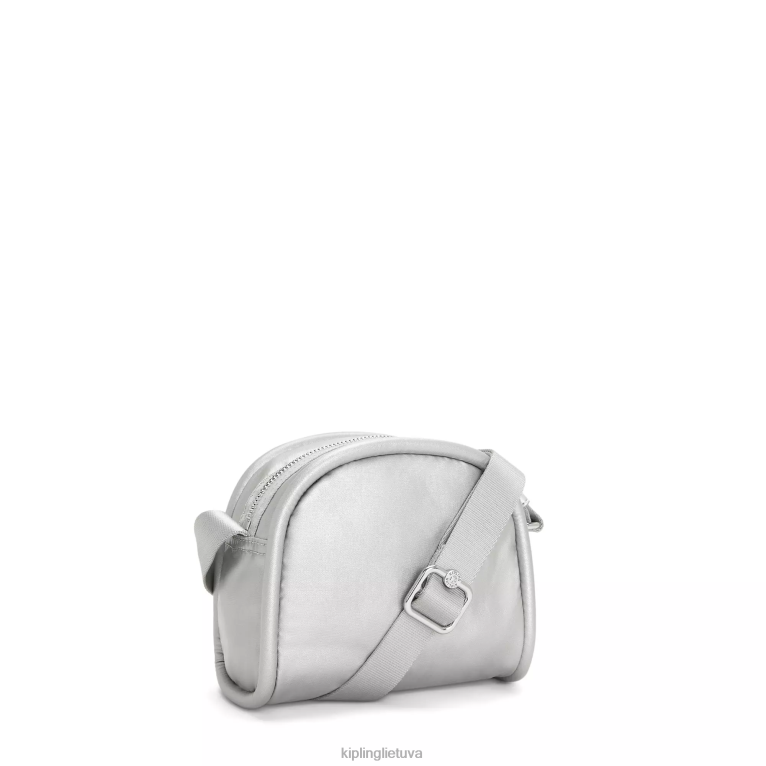 \"maišeliai\" jesper metalinis crossbody krepšys 22V8R205 Kipling moterys šviesus metalas