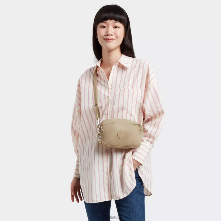 \"maišeliai\" milda crossbody krepšys 22V8R69 Kipling moterys natūrali smėlio spalvos
