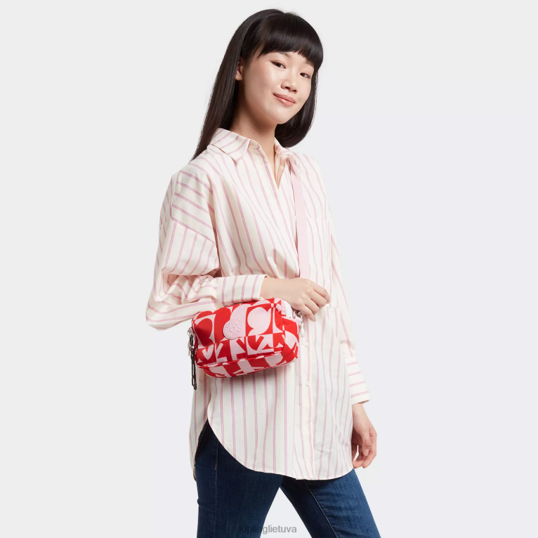 \"maišeliai\" milda minju kim crossbody bag 22V8R43 Kipling moterys minju multi print