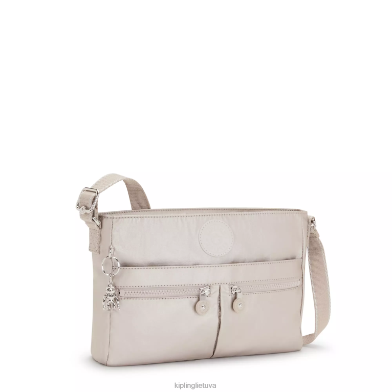 \"maišeliai\" naujas angie metalinis crossbody krepšys 22V8R231 Kipling moterys metalinis švytėjimas