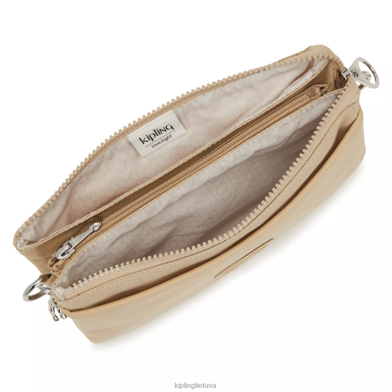 \"maišeliai\" riri crossbody krepšys 22V8R66 Kipling moterys natūrali smėlio spalvos