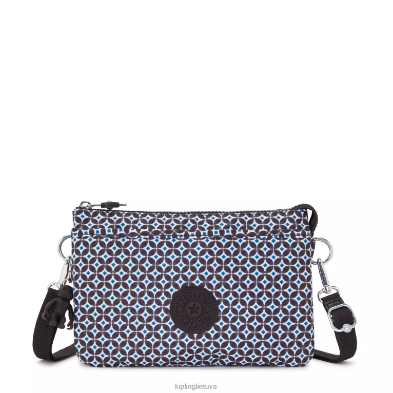 "maišeliai" „riri“ spausdintas „crossbody“ krepšys 22V8R143 Kipling moterys juoda plytelė