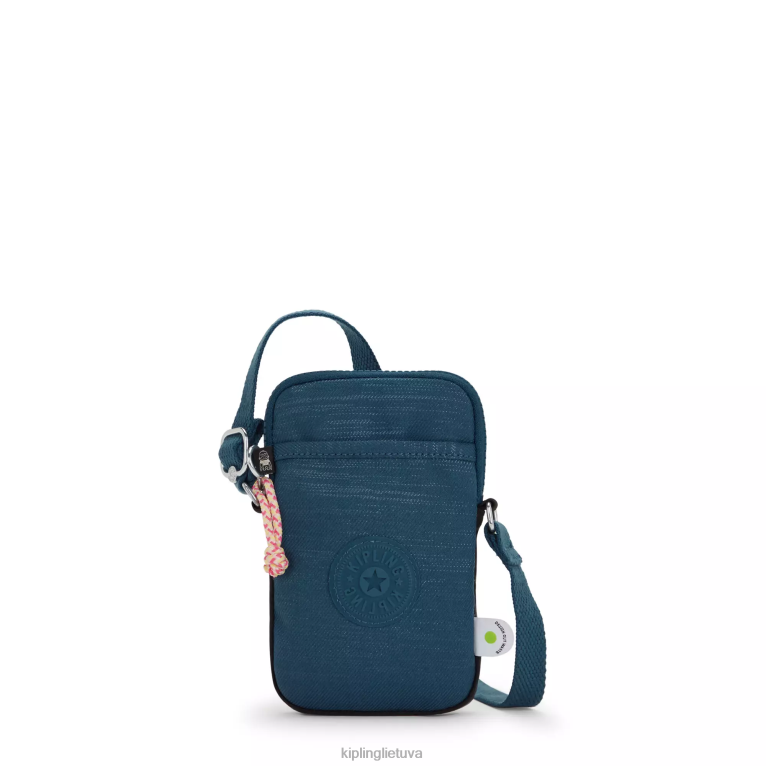 "maišeliai" sutampa crossbody telefono krepšys 22V8R182 Kipling moterys austa žalsvai melsva