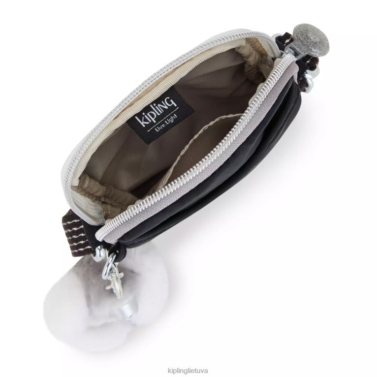 \"maišeliai\" sutampa crossbody telefono krepšys 22V8R25 Kipling moterys tikra juoda pramoga