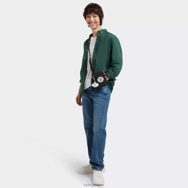 \"maišeliai\" sutampa crossbody telefono krepšys 22V8R25 Kipling moterys tikra juoda pramoga
