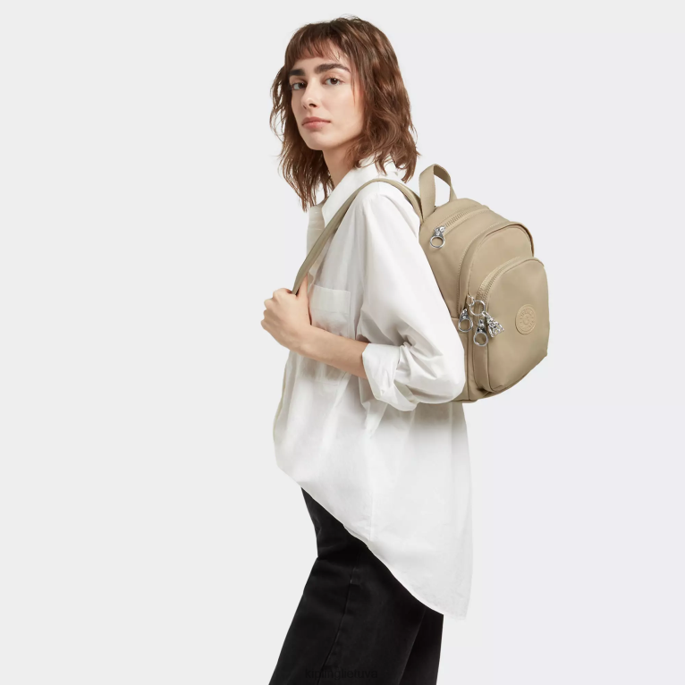 \"maišeliai\" delia mini kuprinė 22V8R368 Kipling moterys natūrali smėlio spalvos