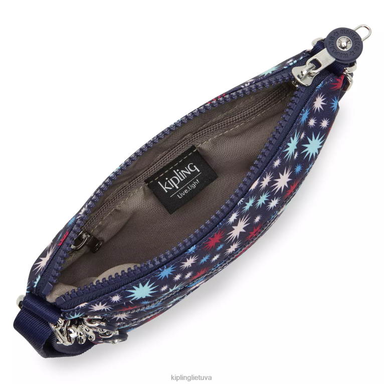 \"maišeliai\" keiko margintas crossbody mini krepšys 22V8R5 Kipling moterys funky žvaigždės