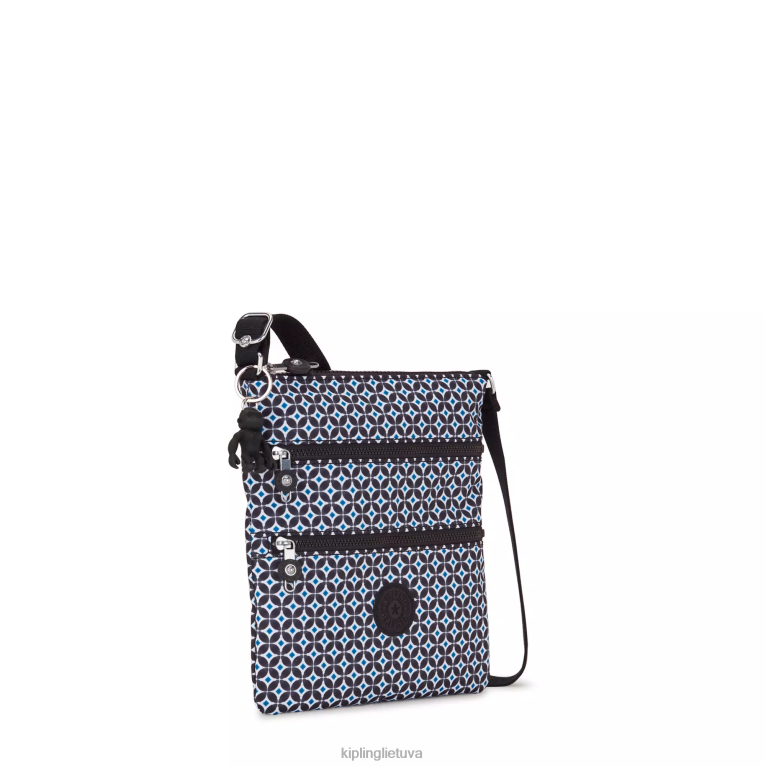 \"maišeliai\" keiko margintas crossbody mini krepšys 22V8R8 Kipling moterys juoda plytelė