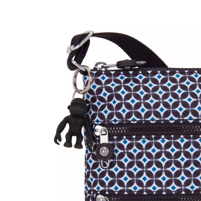 \"maišeliai\" keiko margintas crossbody mini krepšys 22V8R8 Kipling moterys juoda plytelė