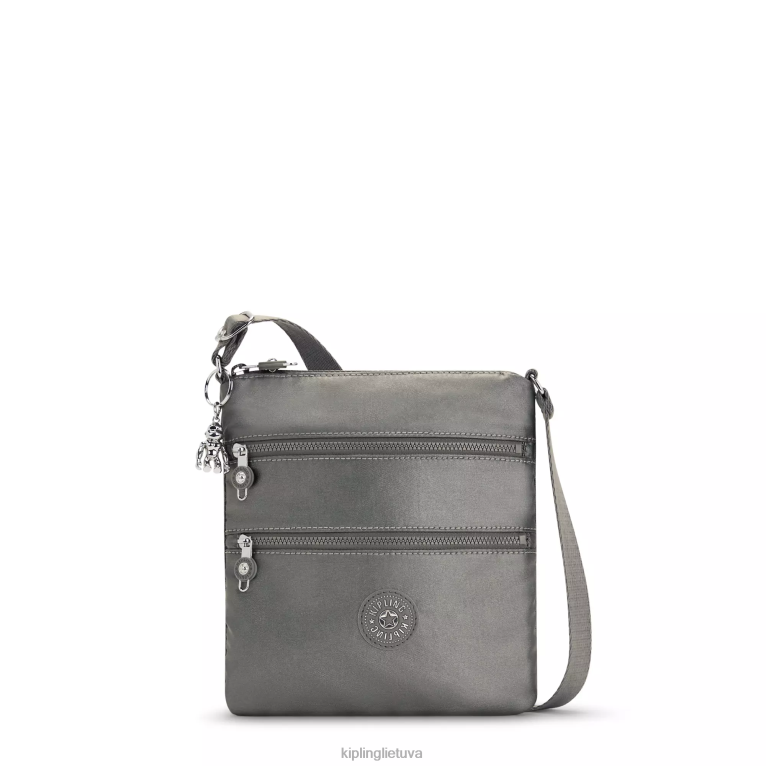 "maišeliai" keiko metalinis crossbody mini krepšys 22V8R95 Kipling moterys mėnulio pilka metalinė