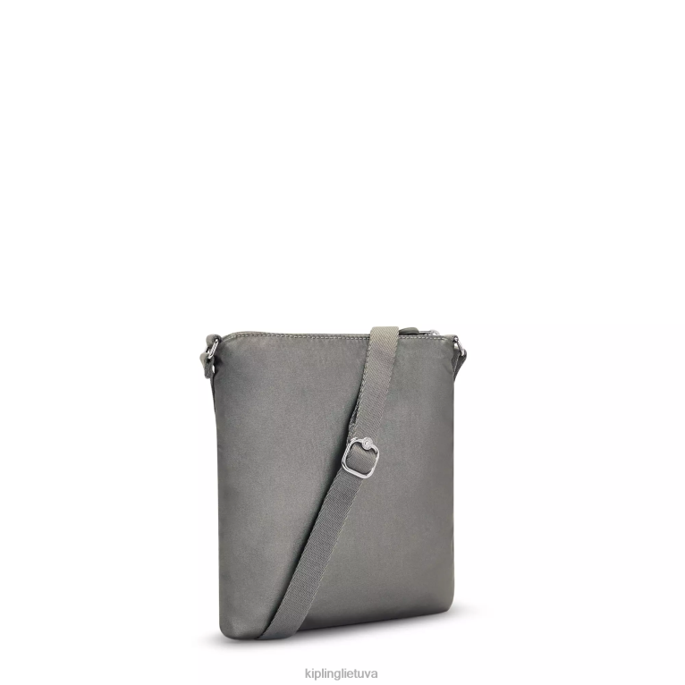 \"maišeliai\" keiko metalinis crossbody mini krepšys 22V8R95 Kipling moterys mėnulio pilka metalinė