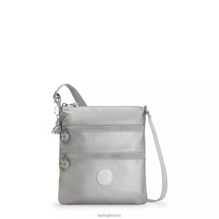 "maišeliai" keiko metalinis crossbody mini krepšys 22V8R96 Kipling moterys šviesus metalas