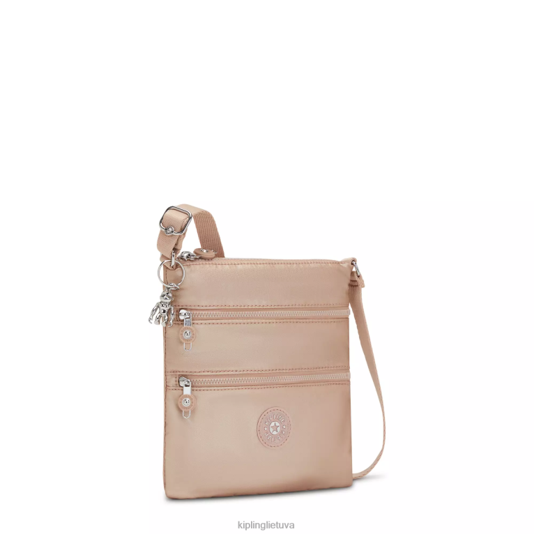 \"maišeliai\" keiko metalinis crossbody mini krepšys 22V8R97 Kipling moterys auksinis žavesys metalinis