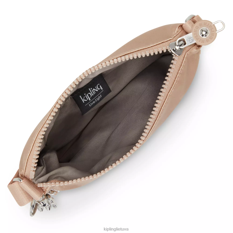 \"maišeliai\" keiko metalinis crossbody mini krepšys 22V8R97 Kipling moterys auksinis žavesys metalinis