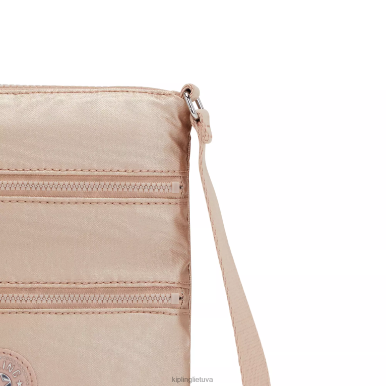 \"maišeliai\" keiko metalinis crossbody mini krepšys 22V8R97 Kipling moterys auksinis žavesys metalinis