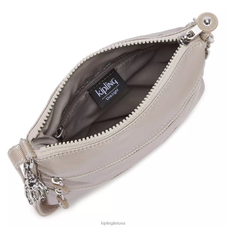 \"maišeliai\" keiko metalinis crossbody mini krepšys 22V8R98 Kipling moterys metalinis švytėjimas