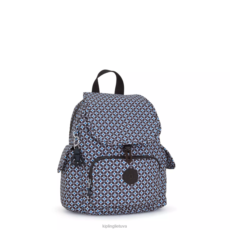 \"maišeliai\" miesto pakuotė mini spausdinta kuprinė 22V8R498 Kipling moterys juoda plytelė