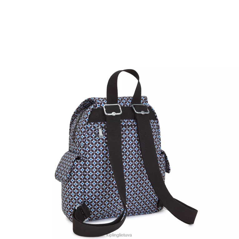 \"maišeliai\" miesto pakuotė mini spausdinta kuprinė 22V8R498 Kipling moterys juoda plytelė