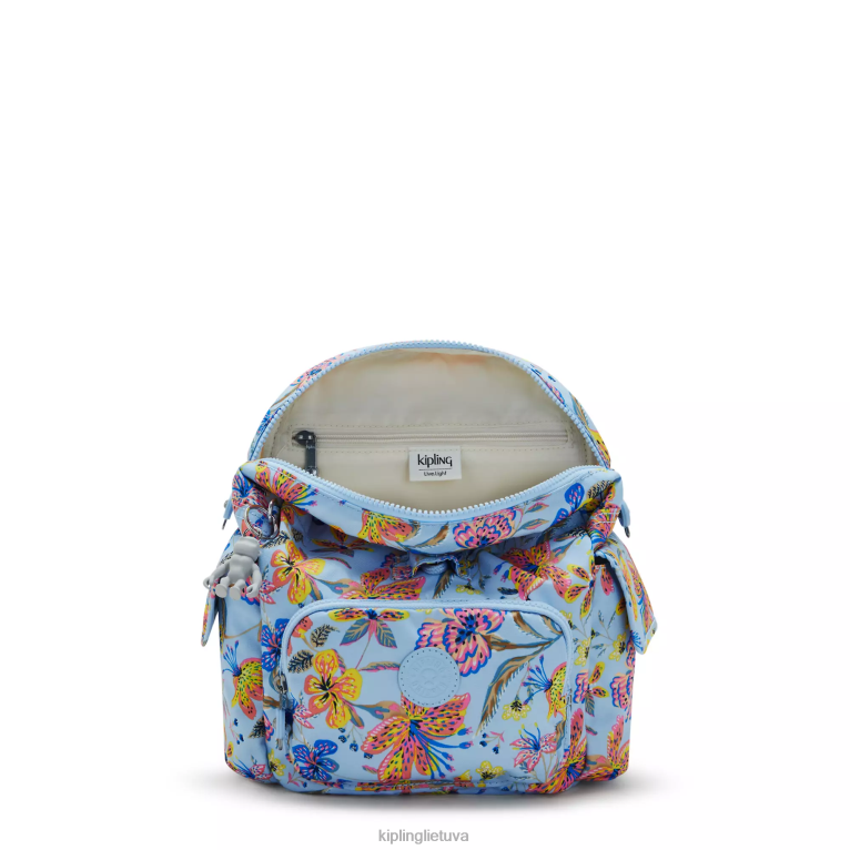 \"maišeliai\" miesto pakuotė mini spausdinta kuprinė 22V8R499 Kipling moterys laukinės gėlės