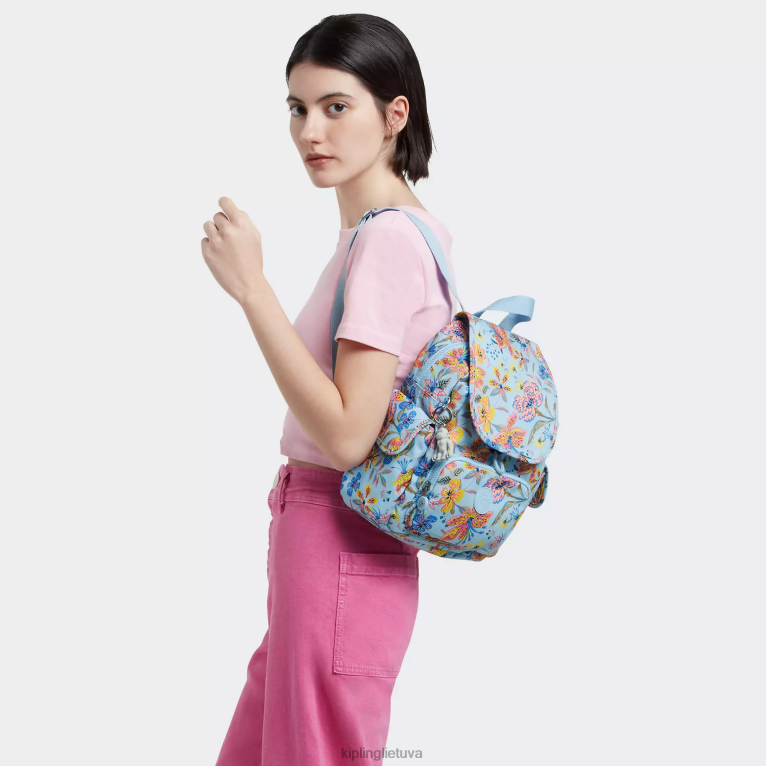 \"maišeliai\" miesto pakuotė mini spausdinta kuprinė 22V8R499 Kipling moterys laukinės gėlės