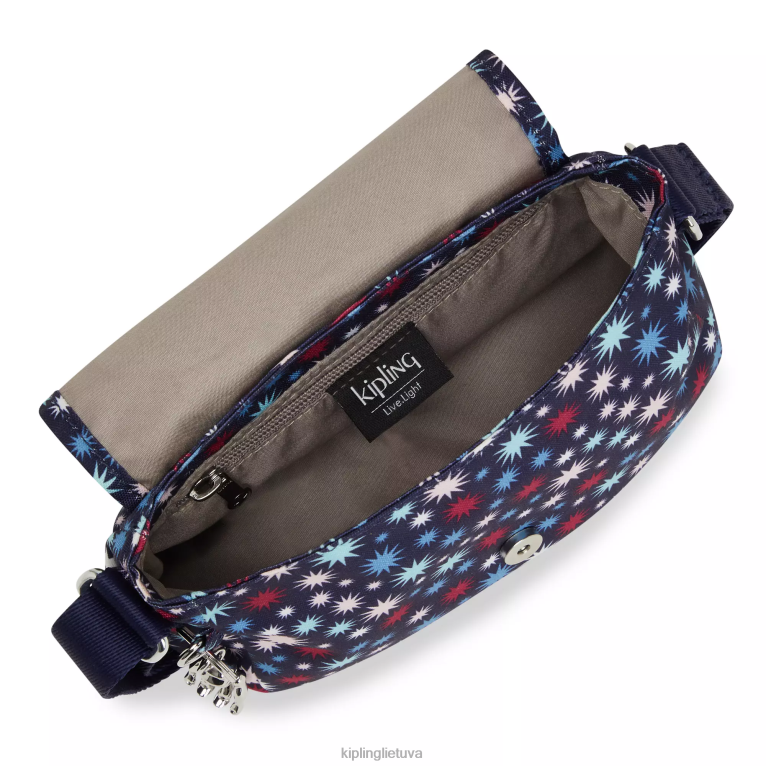 \"maišeliai\" sabian margintas crossbody mini krepšys 22V8R11 Kipling moterys funky žvaigždės