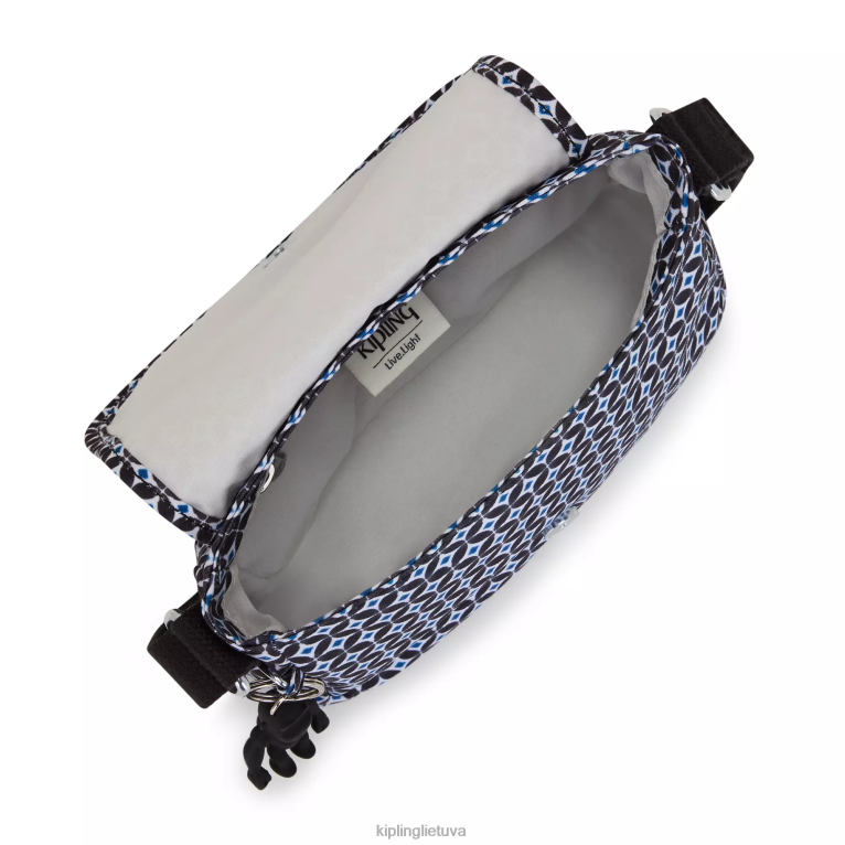 \"maišeliai\" sabian margintas crossbody mini krepšys 22V8R13 Kipling moterys juoda plytelė