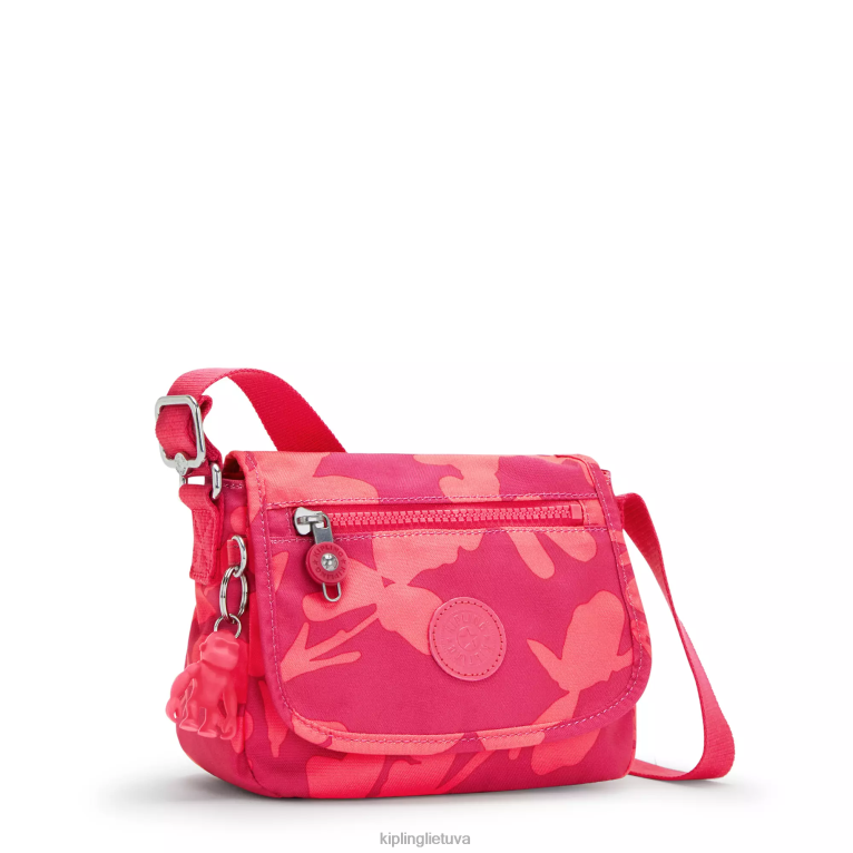 \"maišeliai\" sabian margintas crossbody mini krepšys 22V8R9 Kipling moterys koralų gėlė