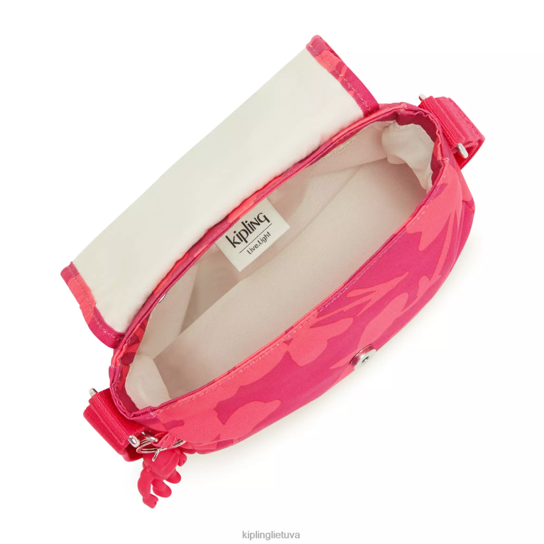 \"maišeliai\" sabian margintas crossbody mini krepšys 22V8R9 Kipling moterys koralų gėlė