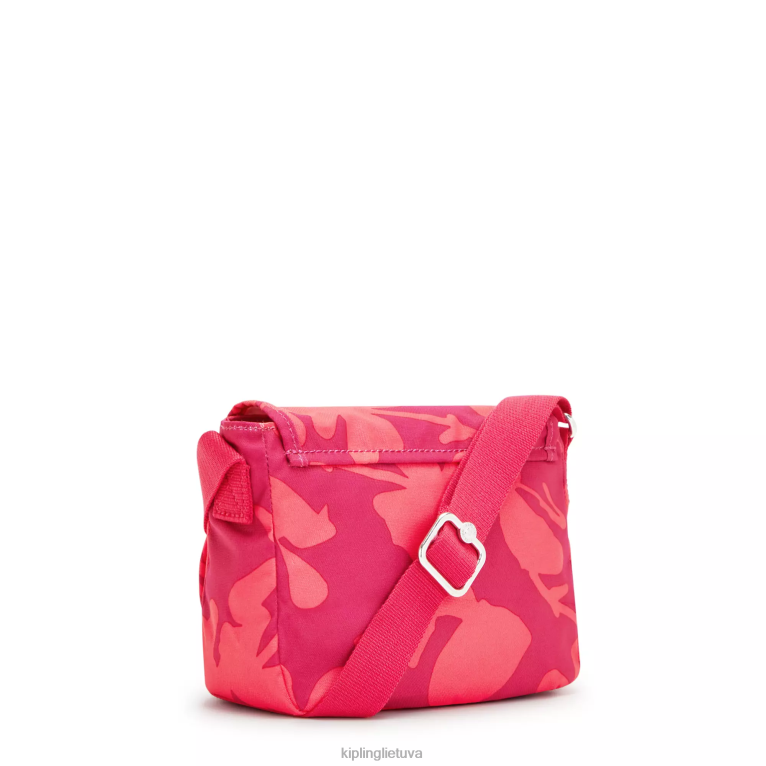 \"maišeliai\" sabian margintas crossbody mini krepšys 22V8R9 Kipling moterys koralų gėlė