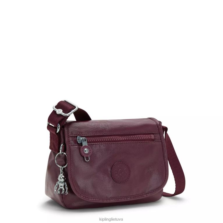 \"maišeliai\" sabian metalic crossbody mini krepšys 22V8R99 Kipling moterys bordo spalvos lakas